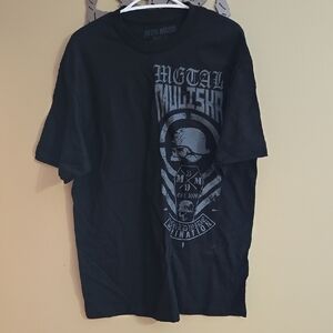 Metal Mulisha Black and Gray Skull Tee